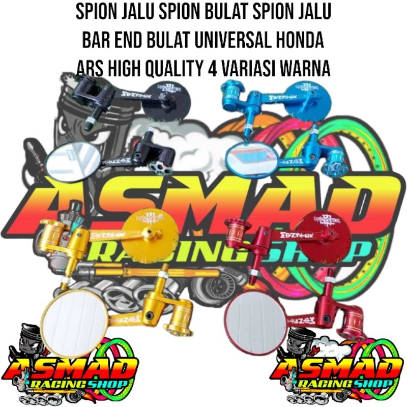 Spion Jalu Spion Bulat Spion Jalu Bar End Bulat Universal Honda ARS High Quality 4 Variasi Warna