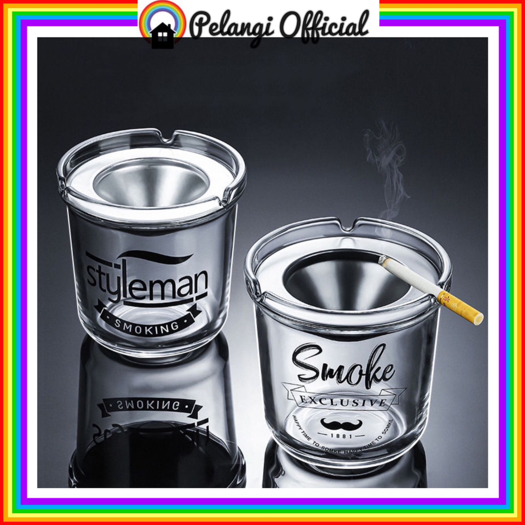 203 Asbak Rokok Kaca Bulat  Asbak Rokok Tebal