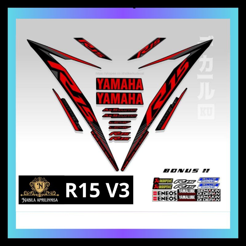 Striping Stiker FOR YMAHA R15 V3 Motif 2 Stiker Striping R15 V3 ORI