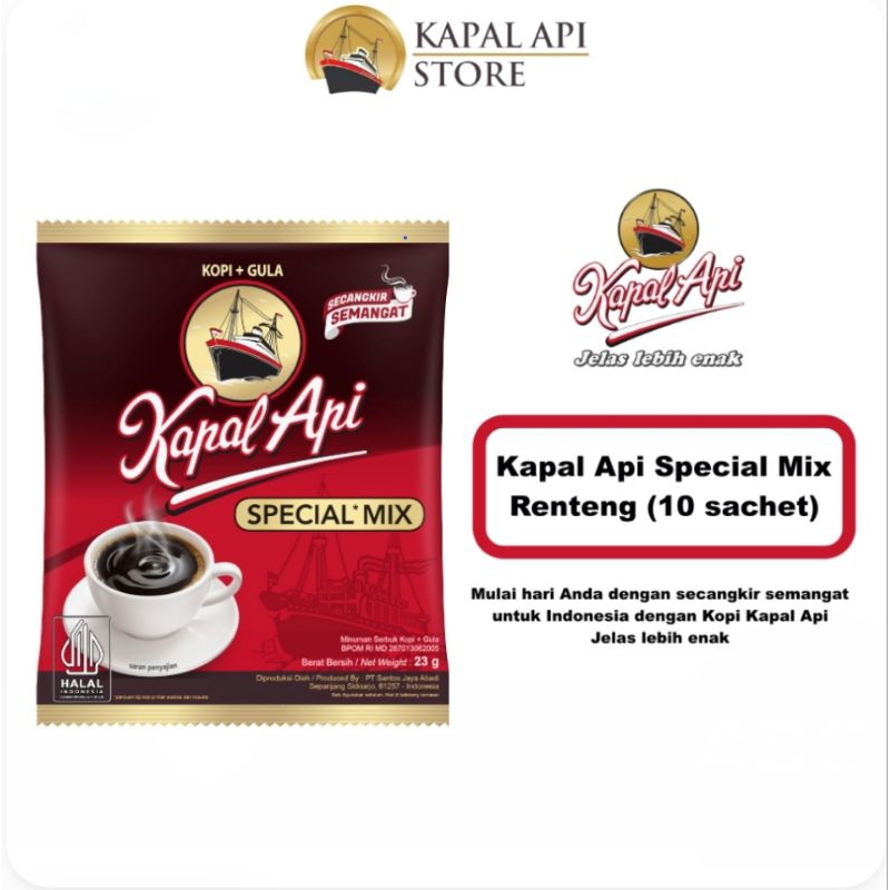 

Kapal Api Special Mix Kopi Renteng (10 sachet, @23 Gram)