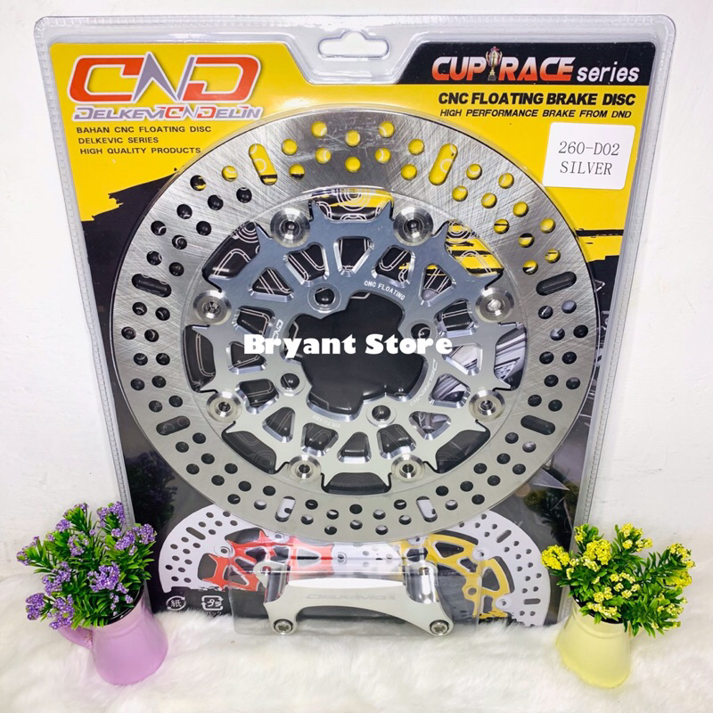 PIRINGAN CAKRAM DEPAN DELKEVIC 260MM D01 MIO SMILE XEON MIO SOUL DCNC FLOATING BRAKE DISK STANLESS HOLE LUBANG BAUT 4