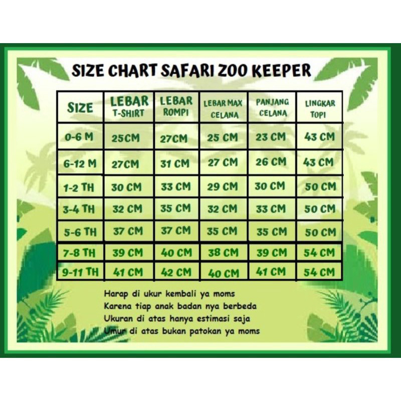RB BAJU SAFARI ANAK / GRATIS NAMA ANAK / SAFARI SET ZOO /BAJU CUSTOM ANAK /BAJU SAFARI /BAJU