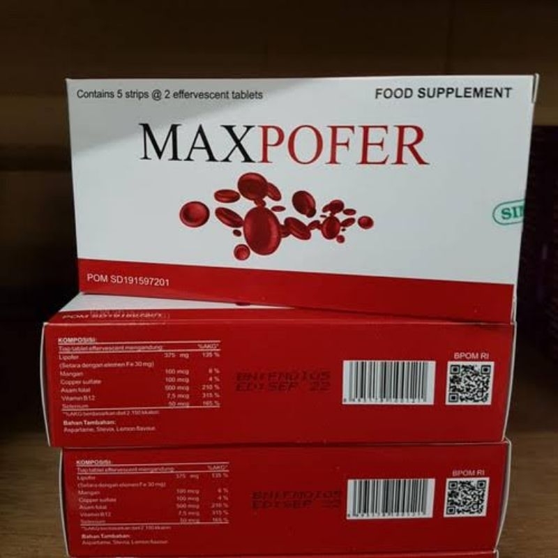 Maxpofer / max pofer original vitamin darah box
