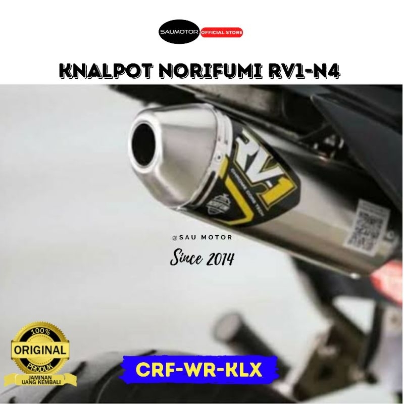 Norifumi RV1 N4 Knalpot Norifumi RV1N4 Knalpot motor CRF KLX WR 155 Original