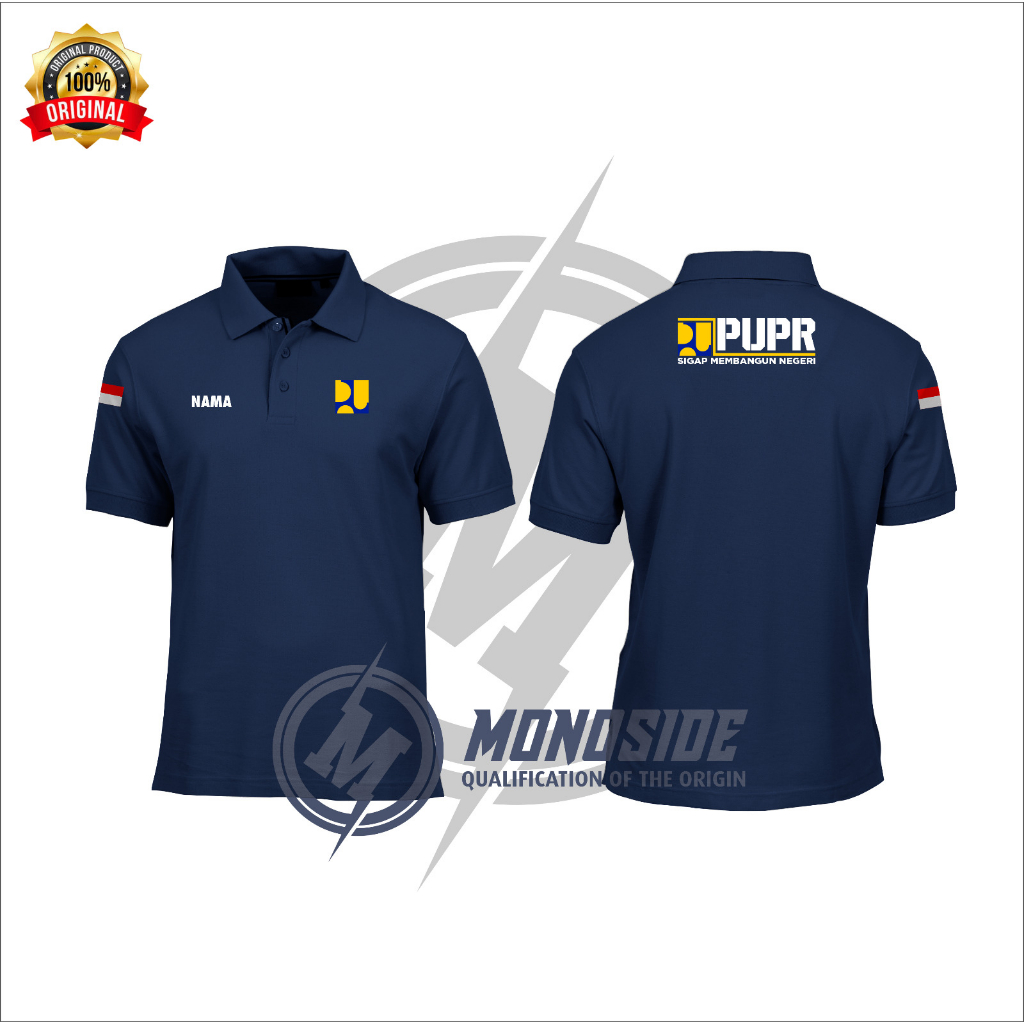 POLO SHIRT | KAOS KERAH | WANGKI PUPR SIGAP MEMBANGUN NEGERI | SABLON BORDIR
