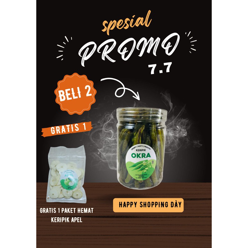 

KERIPIK SAYUR OKRA PREMIUM KEMASAN HEMAT Volume 750 gram 1000 gram