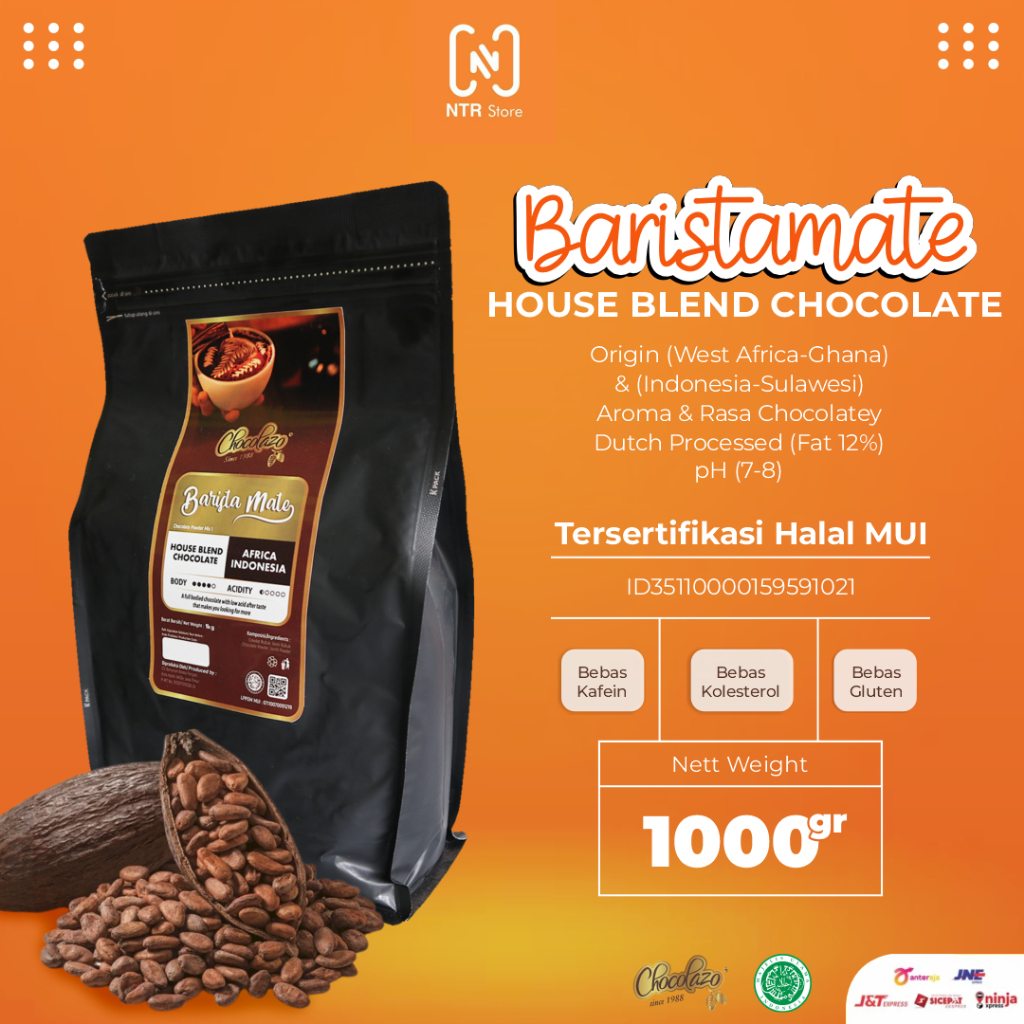 

Bubuk Minuman Baristamate Chocolate 1000gr Halal BPOM Cocoa Powder