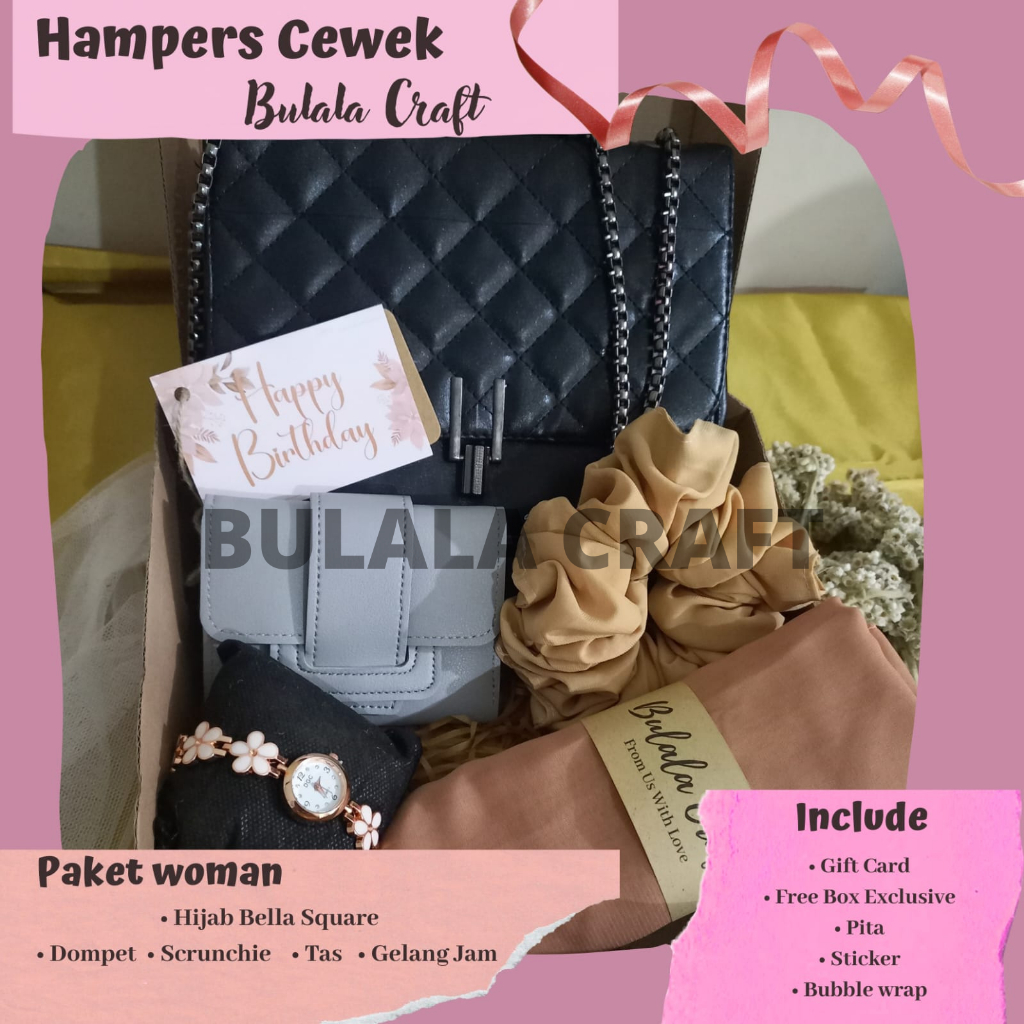 

Paket Black Woman Hampers Casual Cewek / Hampers Gift / Kado Ulang Tahun / Hampers Outfit Cewek Casual