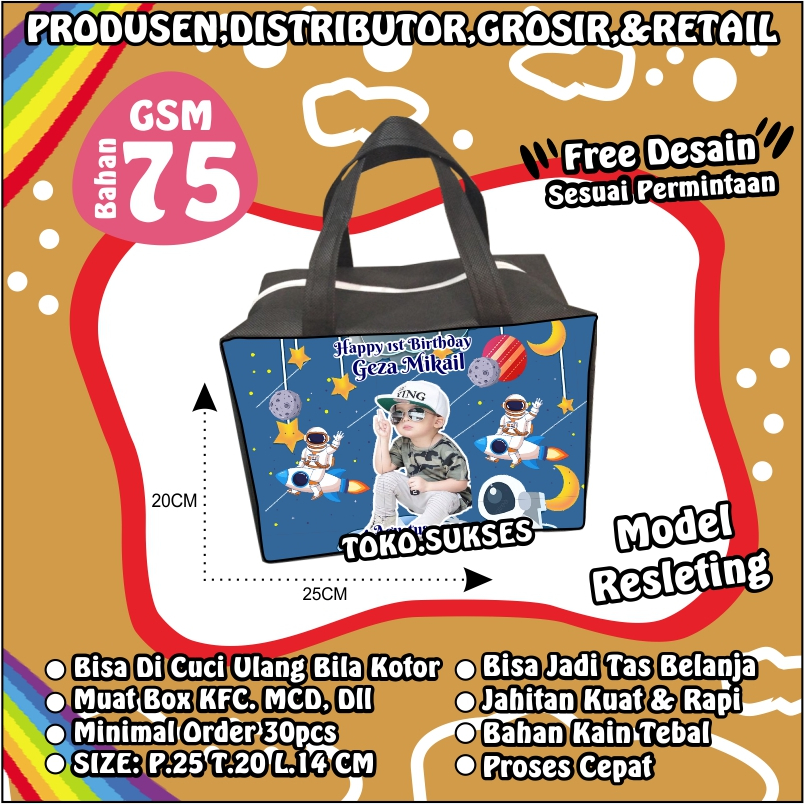 

Tas Ulang Tahun costome Desain / tas souvenir perlengkapan pesta ulang tahun ultah goodie bag godiebag LAKU KERAS