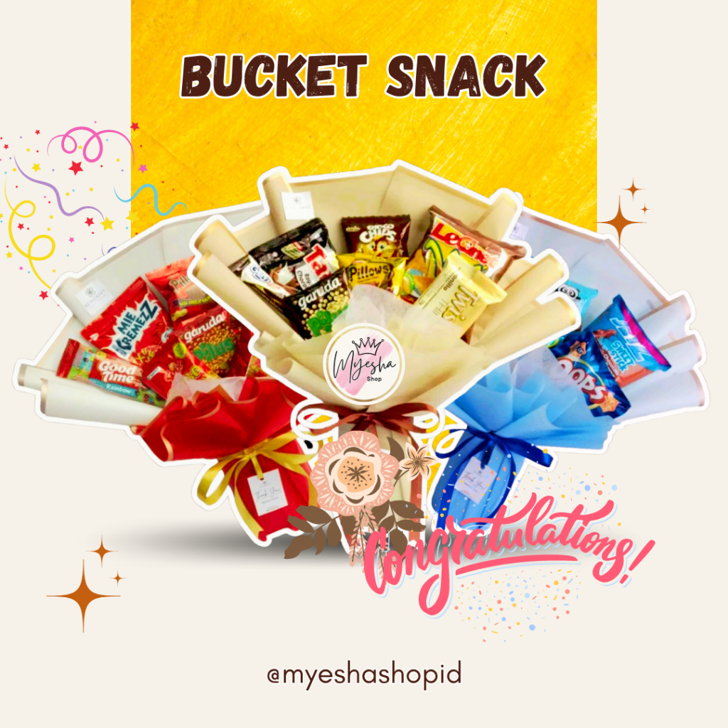

BUCKET SNACK | BUCKET SNACK | HADIAH WISUDA | KADO WISUDA | HADIAH ULTAH | BUCKET MURAH | CUSTOM
