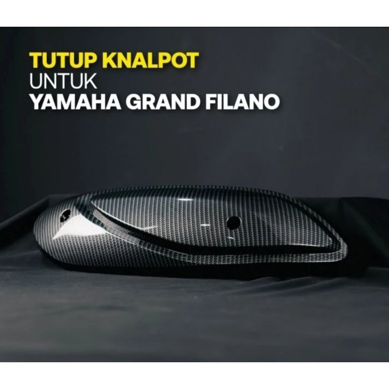COVER KNALPOT CARBON NEMO GRAND FILANO , TUTUP KNALPOT CARBON FILANO