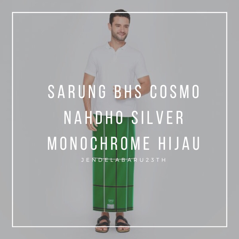 Sarung BHS Cosmo Nahdho Silver Monochrome Hijau