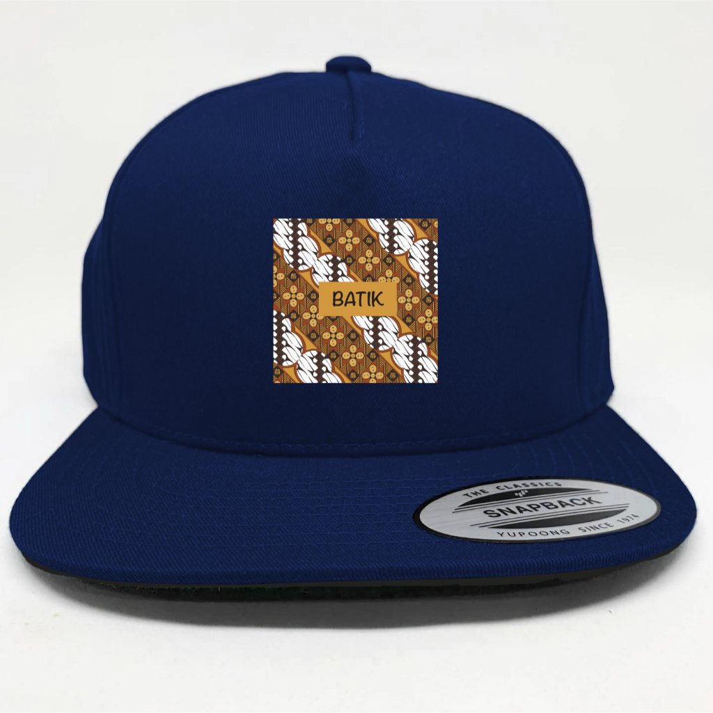 topi snapback cotton premim desain batik