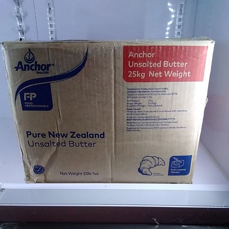 Butter Anchor unsalted/butter anchor tawar 25kg