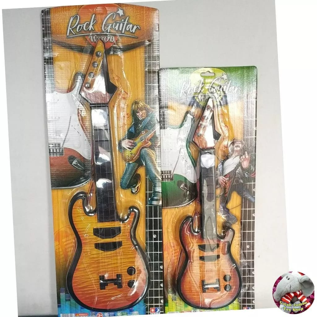 Mainan anak gitar model kayu keren Mainan musik anak edukatif Gitar Rock