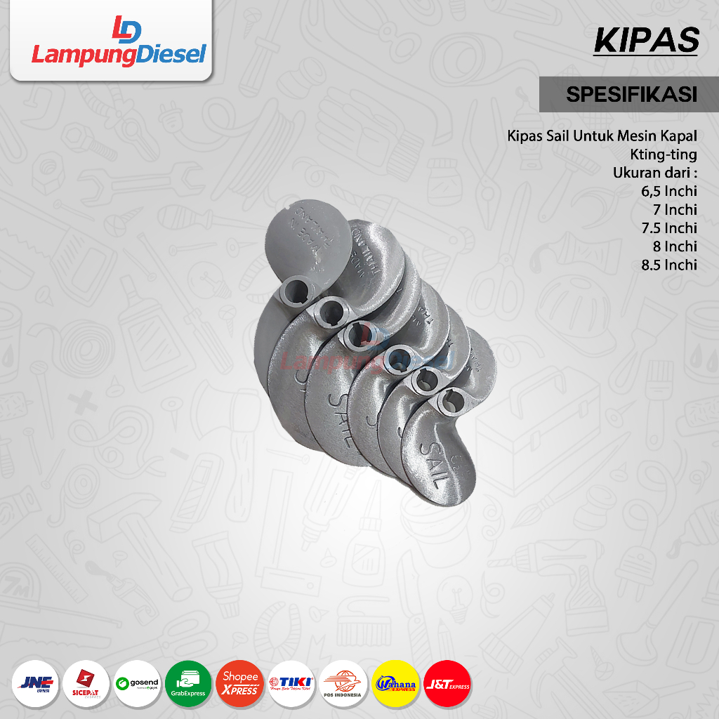 Kipas Baling-baling Perahu Tipe SAIL/ KKK Thailand