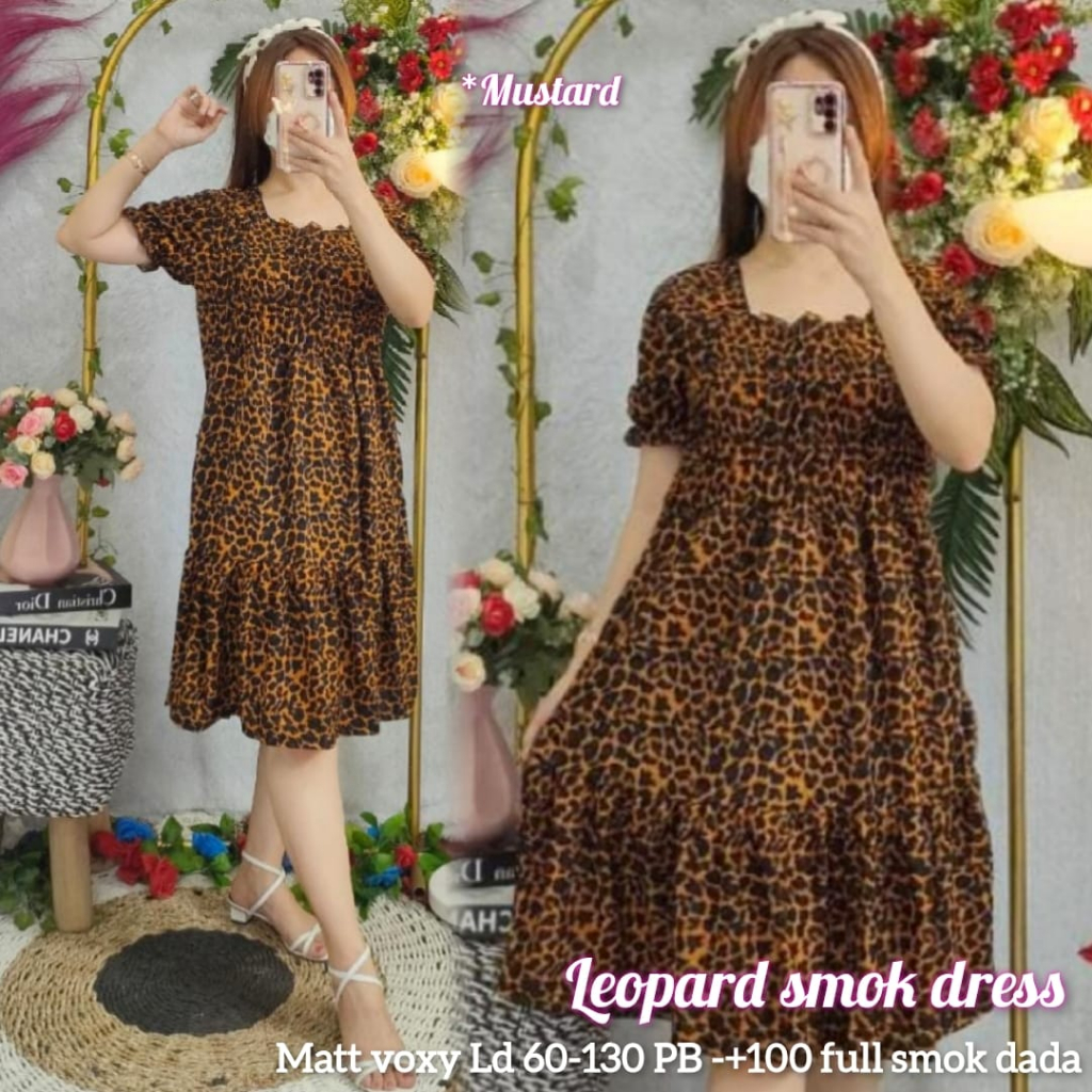 Homedress voxy/Dress smok voxy/Dress smok leopard terbaru