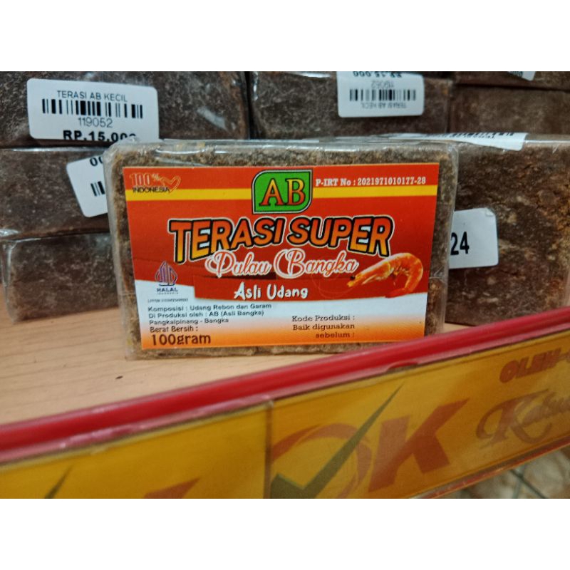 

Terasi asli udang rebon Khas Bangka terasi ab kecil