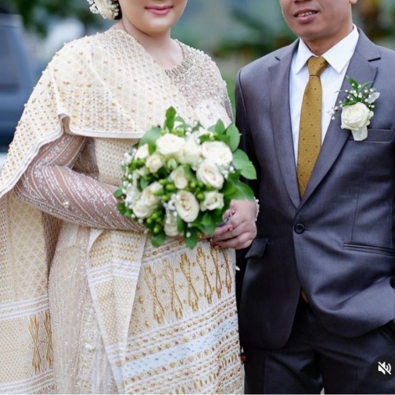 songket tumtuman tanpa sambung bemberg sultan mewah promo pengantin terbaru