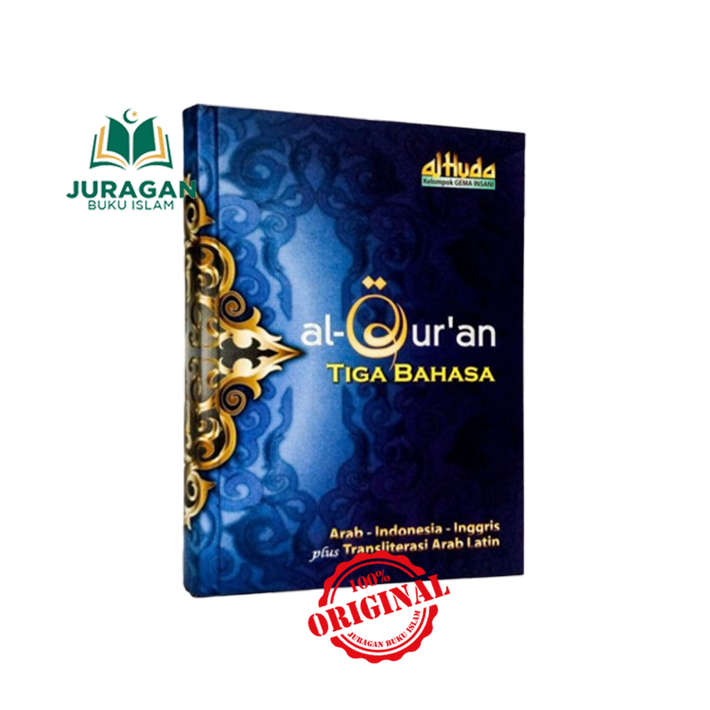 ORIGINAL Al Quran Tiga (3) Bahasa Transliterasi Latin A5 - Gema Insani