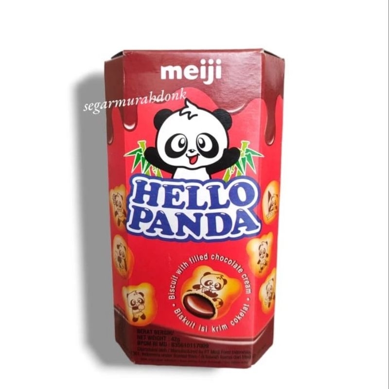 

Meiji Hello Panda 42 gram Biskuit isi krim rasa coklat