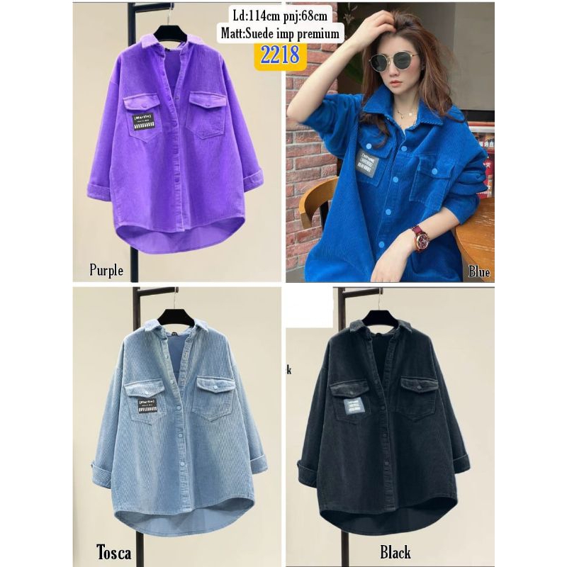 Kemeja Pnj Suede Polos 2218 Suede Premium
