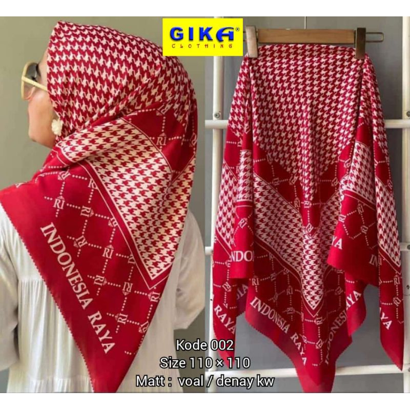 Jilbab merah putih / jilbab murah / warna random.