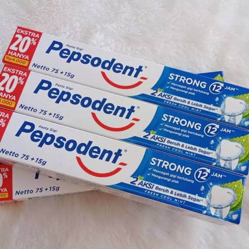 Odol Pepsodent Strong / Pepsodent Biru / Pasta Gigi Pepsodent 75gr Tanpa Bonus Extra
