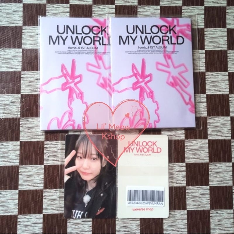 [READY STOCK] FROMIS_9 ALBUM UNLOCK MY WORLD WEVERSE ALBUM VER. + OFFICIAL SHOWCASE POB GIFT PC (Sea