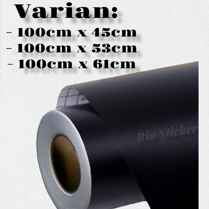 Skotlet hitam doff stiker motor aquarium dan laptop