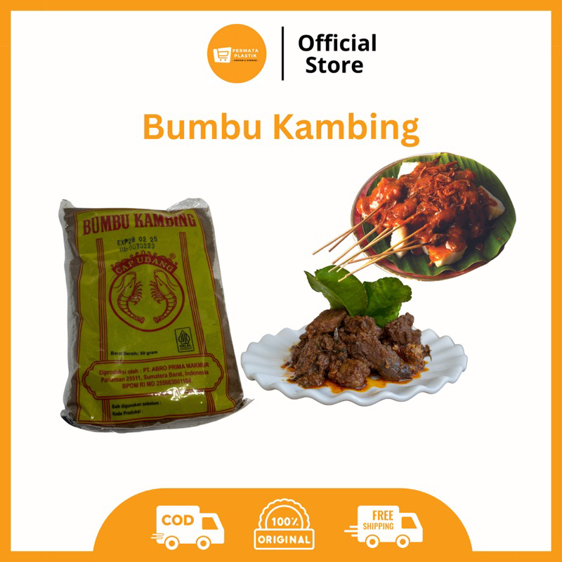 

Bumbu Rendang Kambing Cap Udang Instan Asli Khas Padang