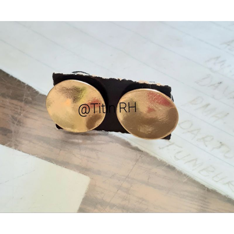 Anting Bulat Emas asli 24K Kadar 99,99%