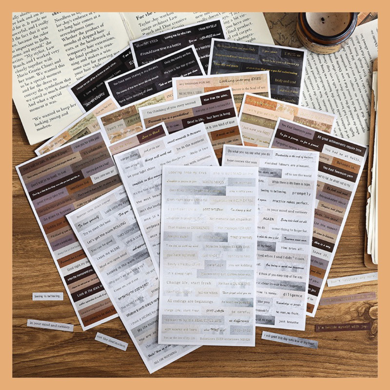 

Sticker English Word Untuk Dekorasi Jurnaling / Scrapbook / Catatan / Planner