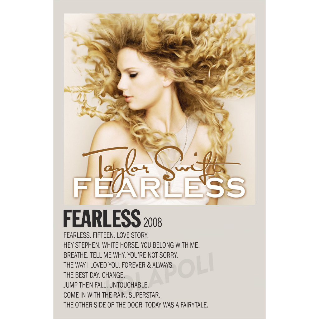 Poster Cover Album Fearless - Taylor Swift