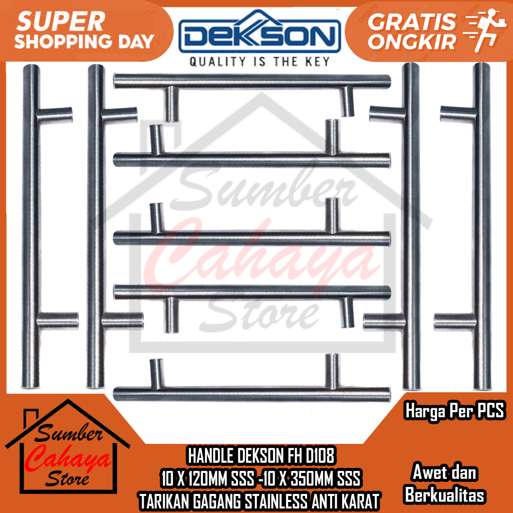 Handle HDL Dekkson Dekson DKS FH D108 SSS Gagang Tarikan Pintu Jendela Desk Laci Kabin Lemari  Sirku