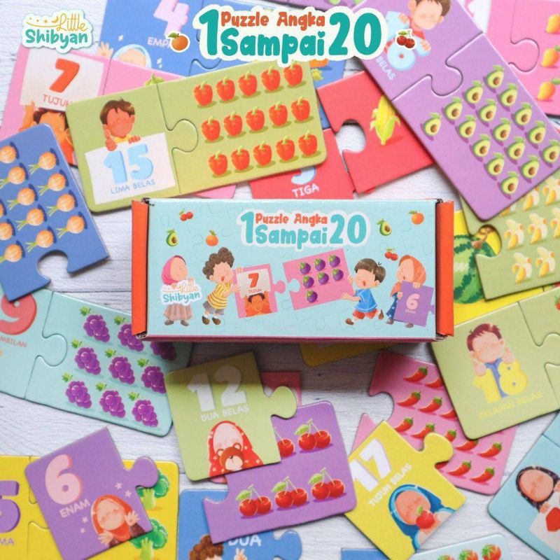 Puzzle Angka 1-20/Puzzle Angka anak