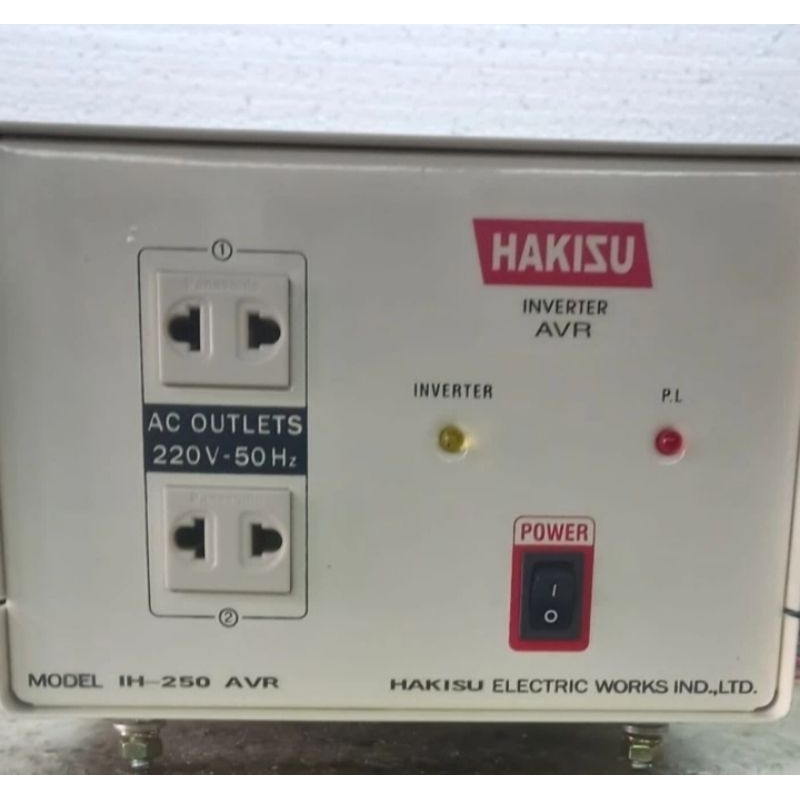 INVERTER HAKISU IH 250 AVR POWER INVERTER  DC 24V  AC 220 - 50Hz