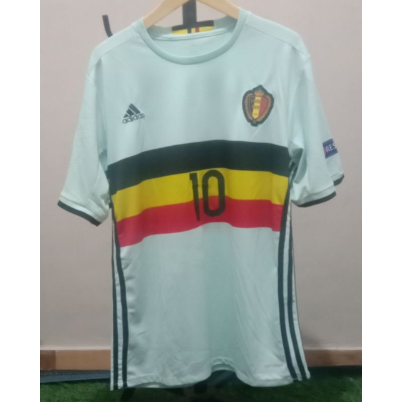JERSEY TIMNAS BELGIA AWAY 2016 NAMESET (E.HAZARD) #10 SIZE XL