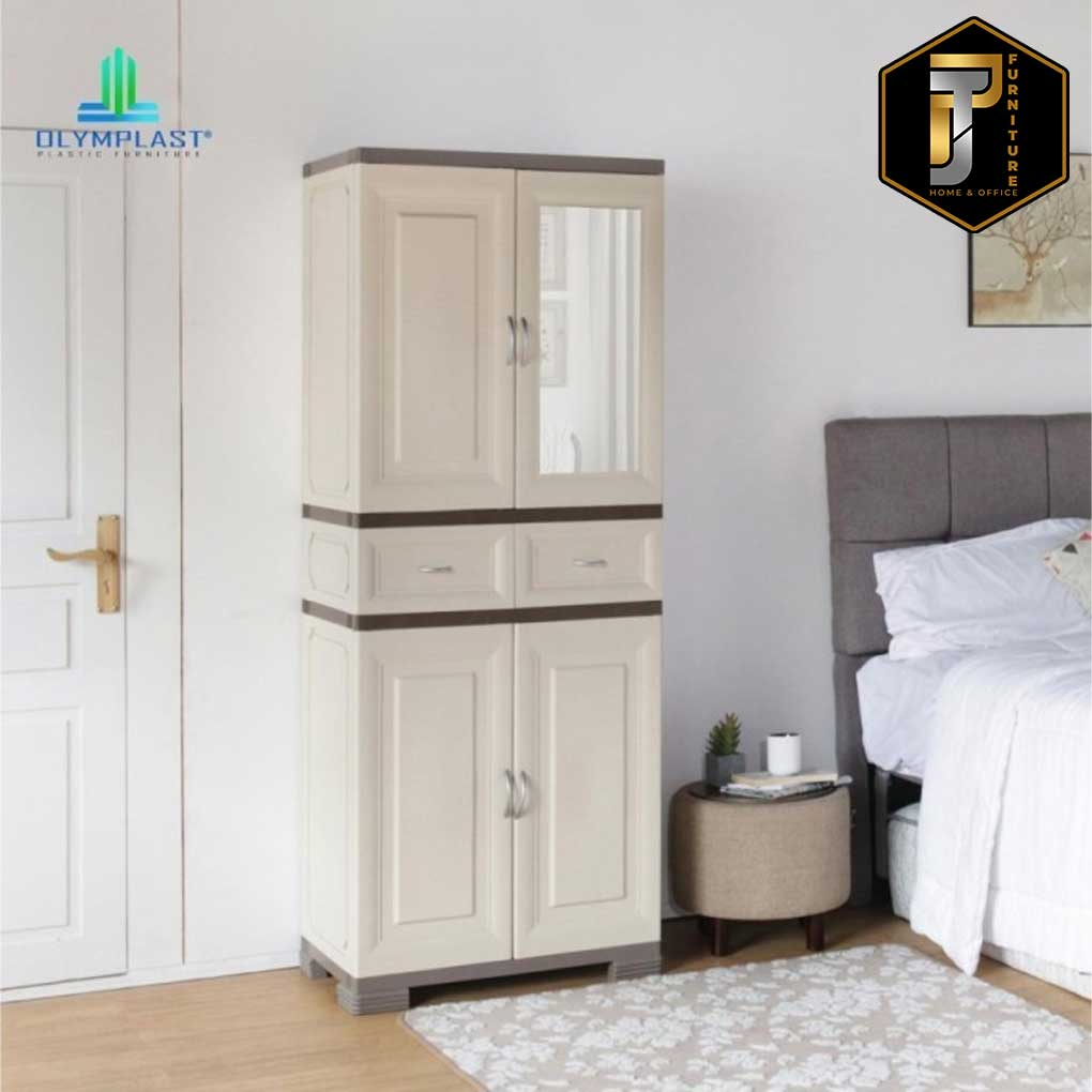 Lemari Pakaian Plastik + Laci / Olymplast OMC REBORN A2 Murah Pontianak