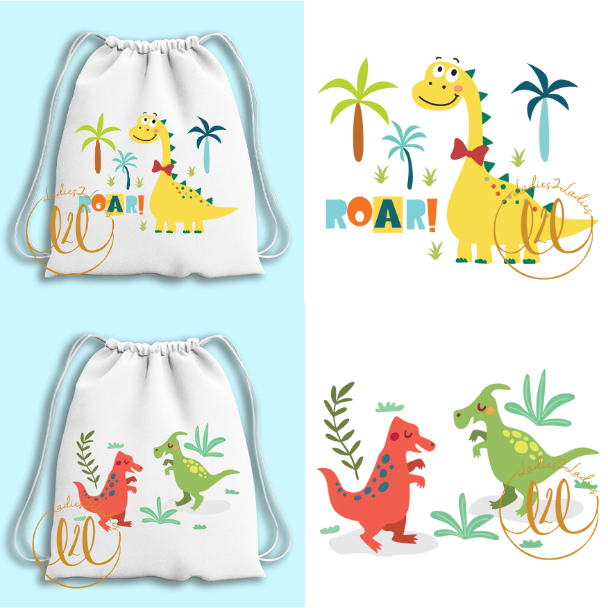 TAS SERUT KANVAS DINO / TOTEBAG DINO / TOTEBAG MURAH