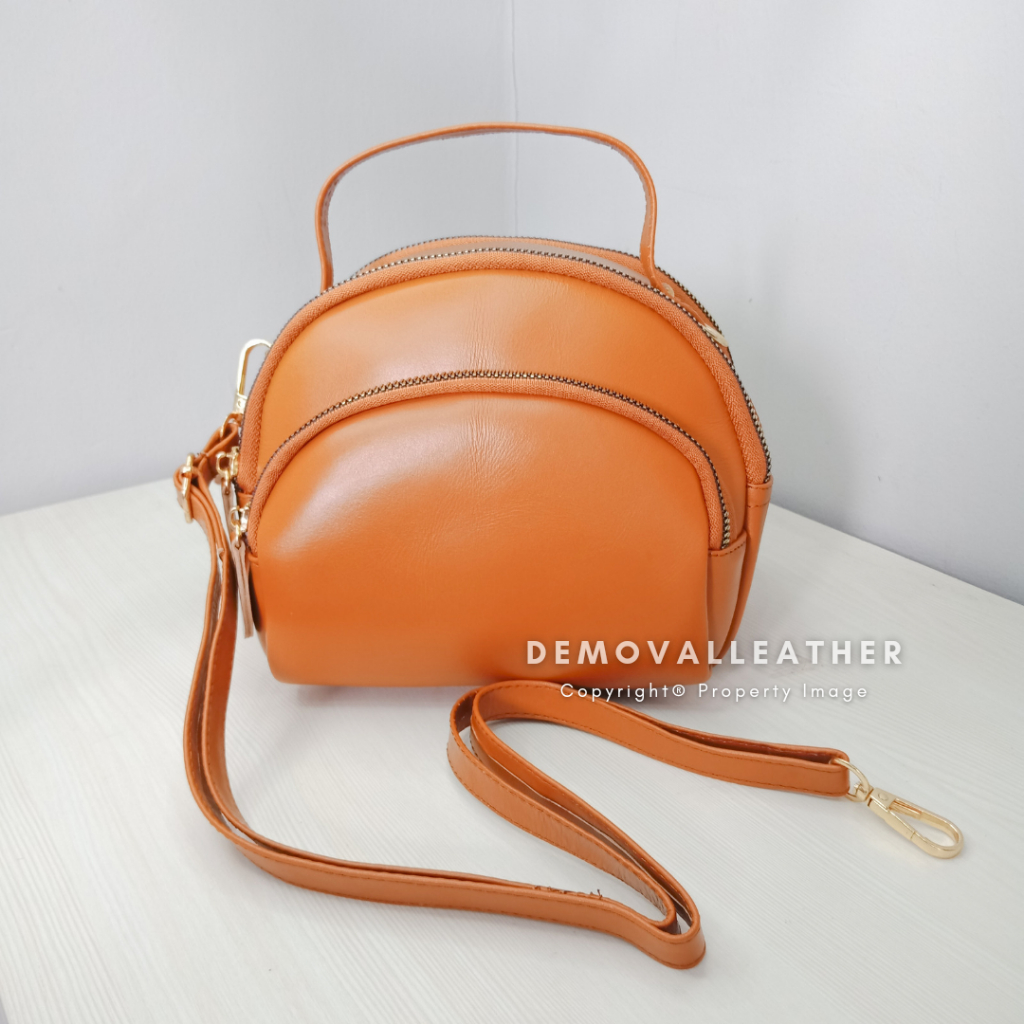 TAS KECIL WANITA SELEMPANG DARI KULIT ASLI FULL GRAIN LEATHER ORIGINAL BRANDED TAS KULIT WANITA TAS 