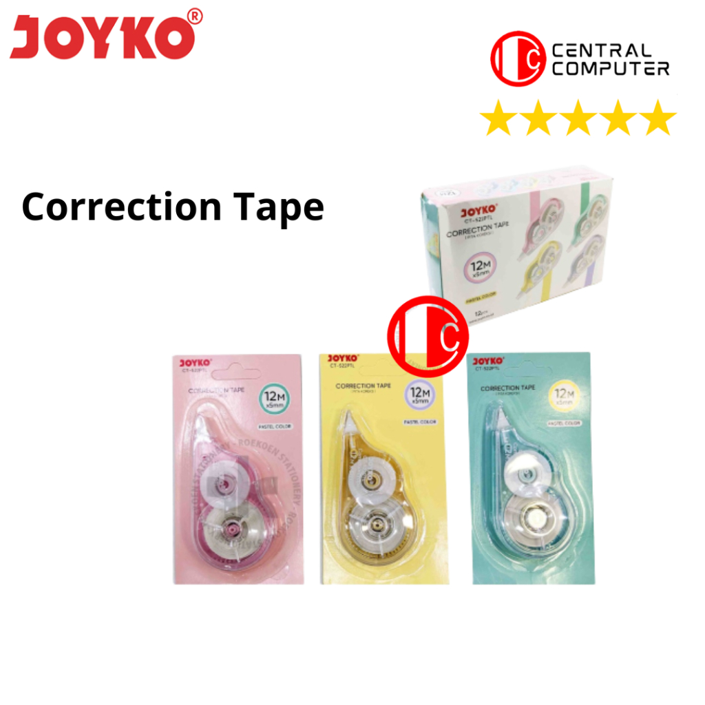 

Correction Tape Joyko CT-522PTL Pastel Color Pita Koreksi