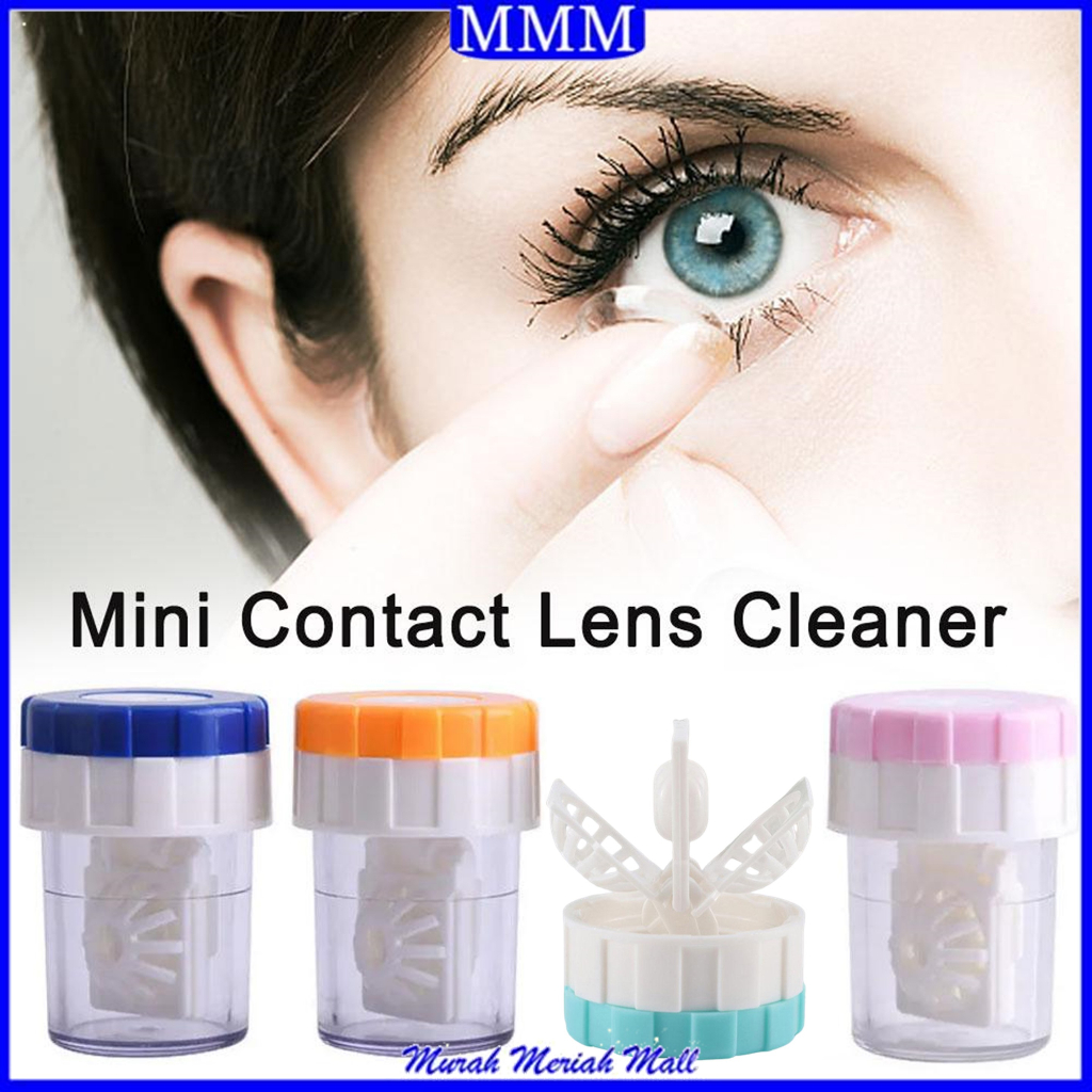 MMM Alat Pencuci Softlens Manual Pembersih Kontak Lensa Steamer Soflens Portable Washer Manual Rotation Myopia Contact Lens Cleaning Wadah Import