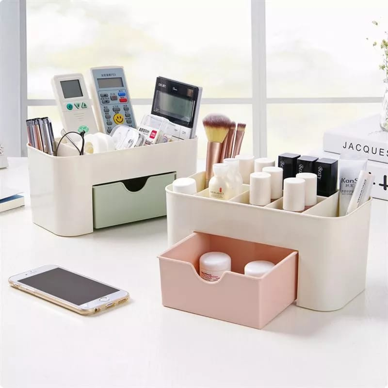 Kotak Tempat Penyimpanan Storage Box Organizer Serbaguna Remote TV AC Brush Make Up Lipstik Aksesori