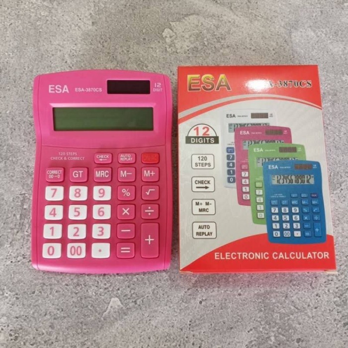 

Kalkulator ESA 3870 Calculator Mini Alat Hitung 12 digit