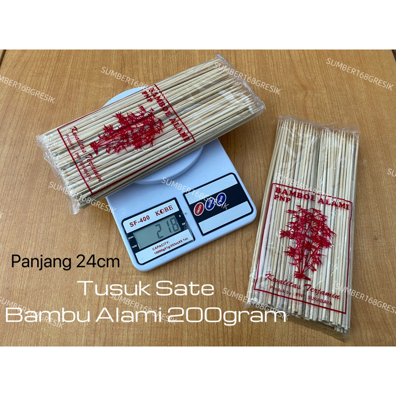 [+/-200gram] TUSUK SATE PANJANG CAP AYAM | TUSUK SATE BAMBU ALAMI
