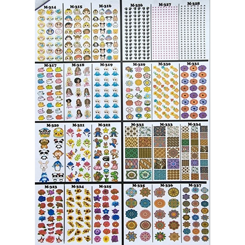 

Edible stamp / edible picture / stiker makanan / stiker minuman / M314-M337