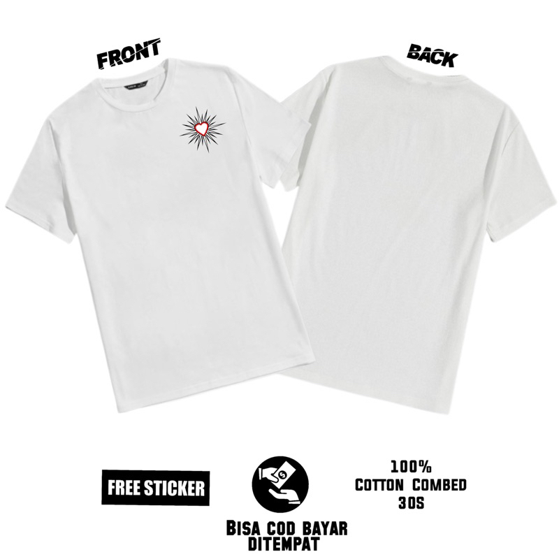 KAOS PSHT LOGO KEPYAR HATI BERSINAR versi PUTIH