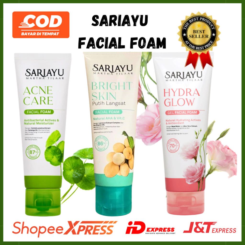 Sariayu Facial Foam Sabun Muka Untuk Segala Jenis Kulit Dan Kebutuhan Wajah Halal BPOM