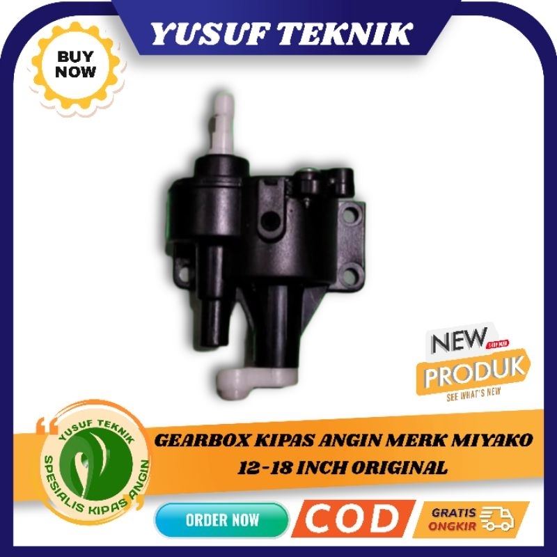 GEARBOX KIPAS ANGIN MERK MIYAKO 16-18 INCH BODY  PLASTIK